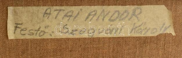 Szegvári Károly (1920-2002): Ajtay Andor Kossuth-díjas színész, rendező portréja. Olaj, vászon, jele...