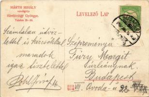 1909 Budapest II. Márth Mihály Hűvösvölgy Gyöngye székesfővárosi nagyréti vendéglő kerthelyisége