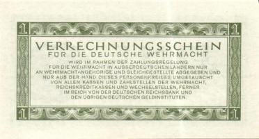 Német 3. Birodalom / Német Véderő(Wehrmacht) katonai pénze 1944. 1RM(10x) T:I