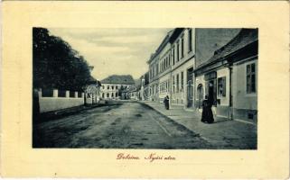 1915 Dobsina, Dobschau; Nyári utca, Adriány Amália üzlete. W.L. Bp. Schmidt Géza kiadása / street, shop