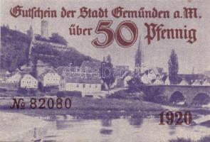 Német Birodalom/Weimari Köztársaság/Stadt Geműnden 1920. 50 Pf (27x) megszakításokkal de egymás után...