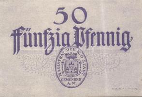 Német Birodalom/Weimari Köztársaság/Stadt Geműnden 1920. 50 Pf (27x) megszakításokkal de egymás után...