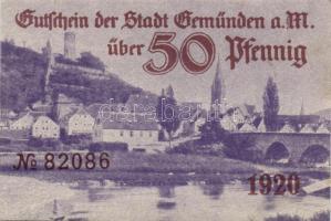 Német Birodalom/Weimari Köztársaság/Stadt Geműnden 1920. 50 Pf (27x) megszakításokkal de egymás után...