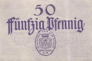 Német Birodalom/Weimari Köztársaság/Stadt Geműnden 1920. 50 Pf (27x) megszakításokkal de egymás után...