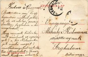 1909 Tenke, Tinca; Lévy Dávid M. K. dohány nagyáruda üzlete, Első Magyar gazdasági gépgyár raktára, ...