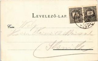 Fenyőháza, Lubochna; Vág folyó, Felső zsilip, Vasúti út, Liptói népviselet. Wlaslowitzch G. No. 126....