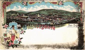 Gölnicbánya, Göllnitz, Gelnica; Karl Schwidernoch Art Nouveau, floral, litho (r)