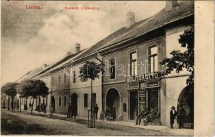 Leibic, Leibitz, Lubica; Kossuth Lajos utca, Molitor Ottó üzlete és saját kiadása / street, shop