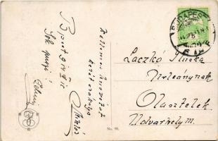 1914 "Grandfather and Death" Ukrainian art postcard s: A. Manastirsky