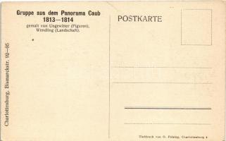 Gruppe aus dem Panorama Caub 1813-1814 gemalt von Ungewitter (Figuren) und Wendling (Landschaft) / G...