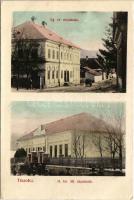 1916 Tiszolc, Tisovec; Ágostai evangélikus és magyar kir. állami népiskola. Hortinsky F. kiadása / schools