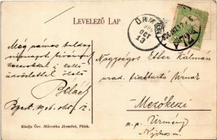 1906 Fülek, Filakovo; vár, vasútállomás, templom. Özv. Mikeszka Józsefné kiadása / castle, railway s...