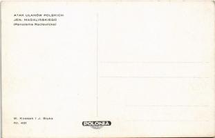 Panorama Raclawicka. Atak ulanów polskich jen. madalinskiego / Polish military art postcard, Raclawi...