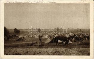 W ziemi Lubelskiej. Obóz pod Konstantynowem. Nakladem Naczelnego Komitetu Narodowego Na Cele Legionów. Serya XIV. Fot. T. Langier / WWI Austro-Hungarian K.u.K. military art postcard, Polish camp + "K.u.K. I.R. No. 86. 1/XIX. MKOMP" (EK)