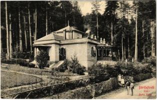 1908 Bártfafürdő, Bardejovské Kúpele, Bardiov, Bardejov; Gül Baba Villa. Hajts Kornél felvétele, Eschwig Ede kiadása