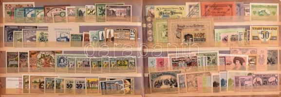 ~1250db-os, tartalmas, rendezett német és osztrák városi szükségpénz gyűjtemény dekoratív, kopottas ...