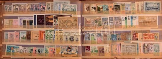 ~1250db-os, tartalmas, rendezett német és osztrák városi szükségpénz gyűjtemény dekoratív, kopottas ...