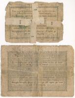 1848. 1Ft "Kossuth bankó" + 1849. 30kr "Kossuth bankó" T:III- szakadások, ragasz...