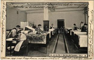 1913 Wien, Vienna, Bécs; Marienanstalt Fasangasse 4. Ein Schlafsaal. Fec. Charles Scolik sen. k.u.k. Hof- und Kammerphotograph (EK)