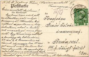 1913 Wien, Vienna, Bécs; Marienanstalt Fasangasse 4. Ein Schlafsaal. Fec. Charles Scolik sen. k.u.k....