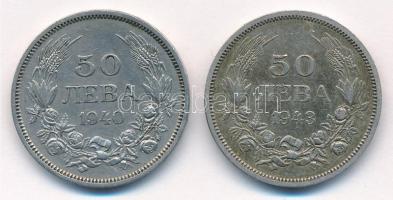 Bulgária 1940. 50L Cu-Ni "III. Borisz" + 1943. 50L Fe "III. Borisz" T:2-
Bulgar...