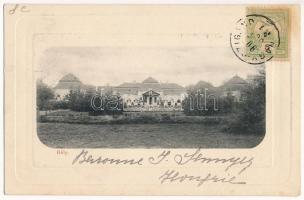 1903 Bély, Biel; Sennyey kastély. Sennyey báróné levele és aláírása. Klöckner Péter kiadása / castle. Letter of the owner. TCV card
