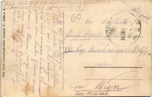 1915 Nagymihály, Michalovce; Kossuth Lajos utca. Vasúti levelezőlapárusítás 2444. / street (fl)