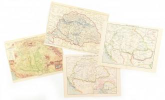 4 db Magyarország történelmi térkép lexikonokból 23x32 cm