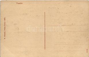 Trencsén, Trencín; Várostorony utca, üzletek / city tower, shops