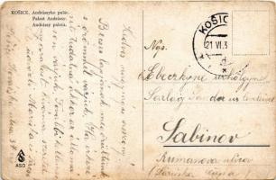 Kassa, Kosice; Andrássy palota, F. Hochhäuser, A. Migály, Gilányi üzlete, automobilok / palace, shop...