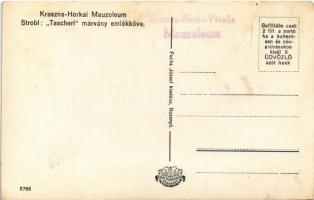 Krasznahorkaváralja, Krásnohorské Podhradie; Mauzóleum, Gróf Andrássy Dénesné hű kutyájának síremlék...