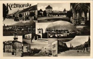 1947 Késmárk, Kezmarok; mozaiklap / multi-view postcard