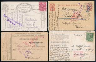 18 db I. világháborús tábori posta képeslap + 7 hadifogolylap + 5 cenzúrás képeslap / The Great War ...