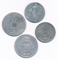Vegyes: Franciaország 1900. 50c Ag + Ausztria 1868. 20kr Ag "Ferenc József" + Ausztria 187...