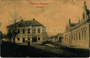 1907 Pásztó, Fő utca, Müller Dezső szíjgyártó üzlete, Hatvanvidéki takarékpénztár. W.L. ? No. 962-900. (EK)