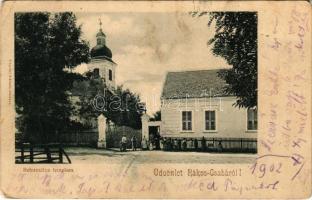 1902 Budapest XVII. Rákoscsaba, Régi református templom (1904-ben lebontották). Ungvári Kálmán kiadása (EK)