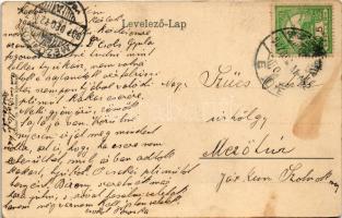 1907 Hódmezővásárhely, Vásárhelyi Tiszapart, Tű-farok (Várady ph.). Káldor és Nemes kiadása (fl)