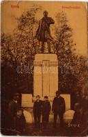 1907 Karcag, Kossuth szobor. Steiner F. fényképezte, Nagy Lajos kiadása (EK)
