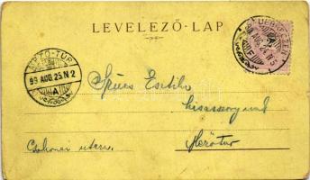 1899 (Vorläufer) Debrecen, Állami főreáliskola, Református nagytemplom és kollégium az udvarral. Lás...