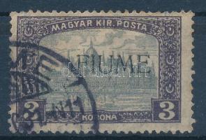 Fiume 1918 Parlament 3K / Mi 23 MP II. Signed: Bodor