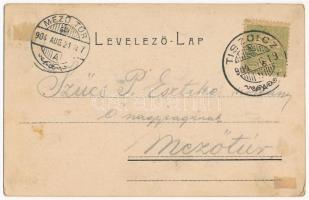 1904 Tiszolc, Tisovec; Fogaskerekű vasútállomás, hajtány. Kohn Albert kiadása / cog-wheel railway st...