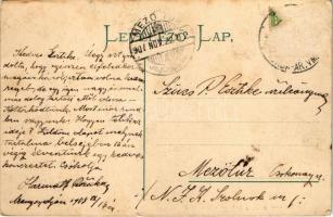 1907 Torda, Turda; Színház belseje a színpaddal. Borzas Zsigmond kiadása / theatre interior (Rb)