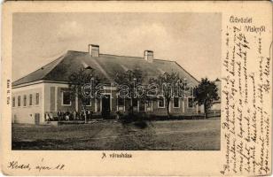 1905 Visk, Vyshkovo (Máramaros); városház. Katz H. kiadása / town hall (EK)