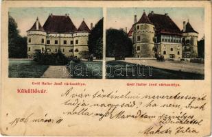 1906 Küküllővár, Cetatea de Balta; Gróf Haller Jenő Várkastélya. Jeremiás Áron czég kiadása / Die Kokelburg / castle (EK)