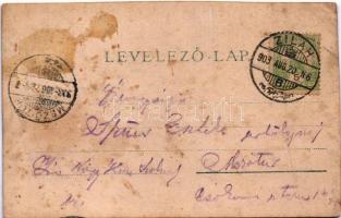 1903 Zilah, Zalau; Zsibai Wesselényi kastély télen. Seres Samu kiadása / castle in winter. photo (fl...