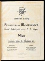 1907 Armaturen und Mascnienenfabrik képes árjegyzék katalógus, egészvászon kötésben, egy lap hiányzi...