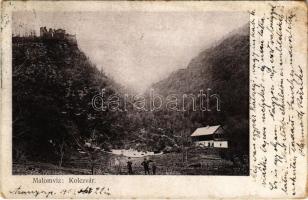 1907 Malomvízszuszény, Szuszény, Suseni; Kolcvár romjai. Kendoff A. és Fia kiadása / Cetatea Colt / castle ruins (fl)