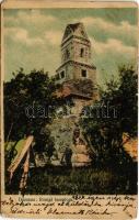 1907 Demsus, Densus (Hunyad); Római templom. Kendoff A. és fia kiadása / Roman church (kis szakadás / small tears)