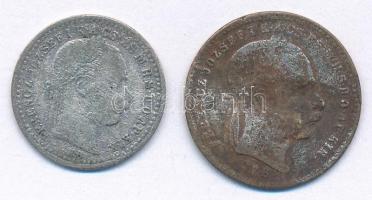 1870KB 10kr Ag Váltó Pénz + 20kr Ag Váltó Pénz T:3 patina, ph, ü. Adamo M10.1, M11.1