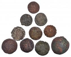 Római Birodalom 10db különböző érméből álló tétel T:3,3- Roman Empire 10 pcs of different coin lot C:F,VG